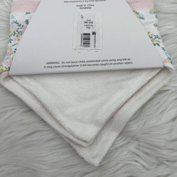 Starting Out Floral 3-Pack Bandana Bibs Pink Pastel Baby Girls Snap Closure NEW - Picture 7 of 9